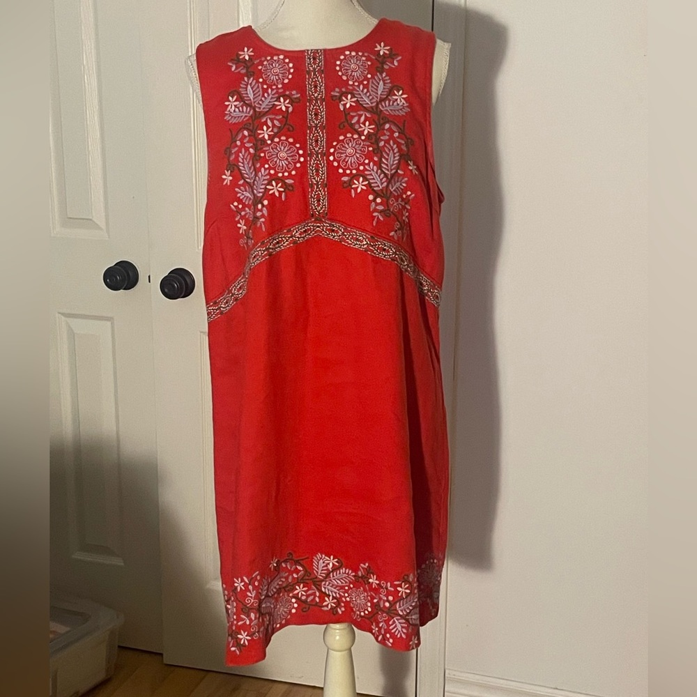 Anthropology Aiko Embroidered Shift Dress